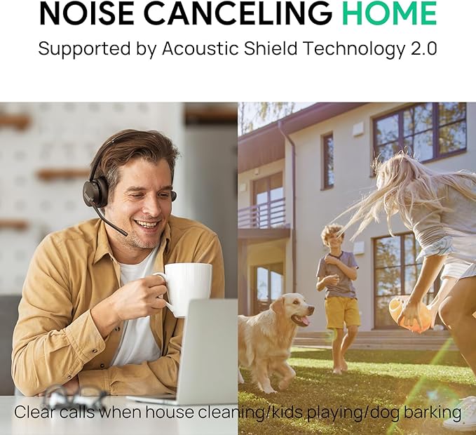 Yealink BH70 Mono Teams Wireless Headset with Mic for Work, Microsoft Teams Certified Bluetooth Headphone for 35h Calling, 91g All-Day Wearing Comfort, Perfect for Open Office, USB-C/A