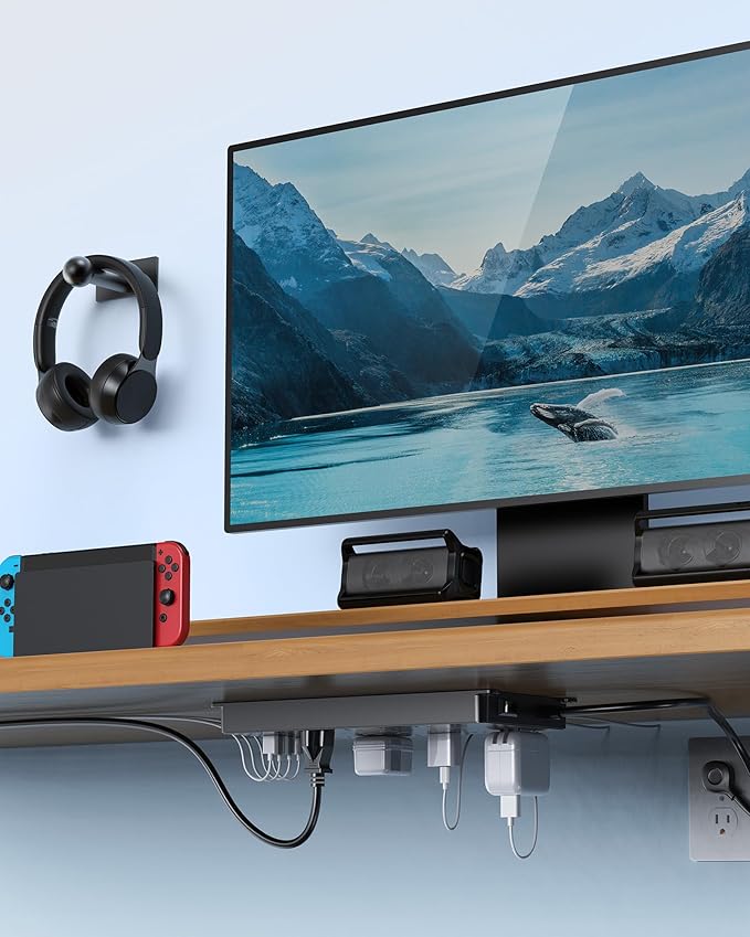 TROND Surge Protector Power Strip, 22 Widely Spaced Outlets with USB Ports, Wall Mount, 4000 Joules, ETL Listed, 15 ft Flat Plug Heavy Duty Extension Cord for Home, Office, Dorm Essential, Black