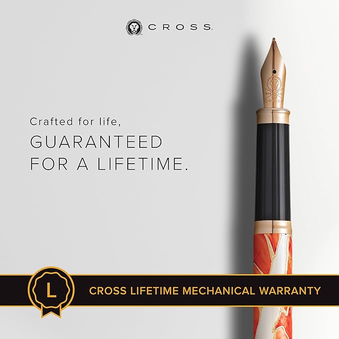 Cross Wanderlust Refillable Fountain Presented in a Luxury Gift Box - Medium Point, Black Ink,