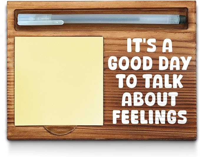 Mental Health Sticky Note Holder, Mindfulness Therapy Office Gift for Women, Coworker, Friends, Positivity Recovery Self Care Encourage Gift Self-Stick Note Pad Holders WPP31