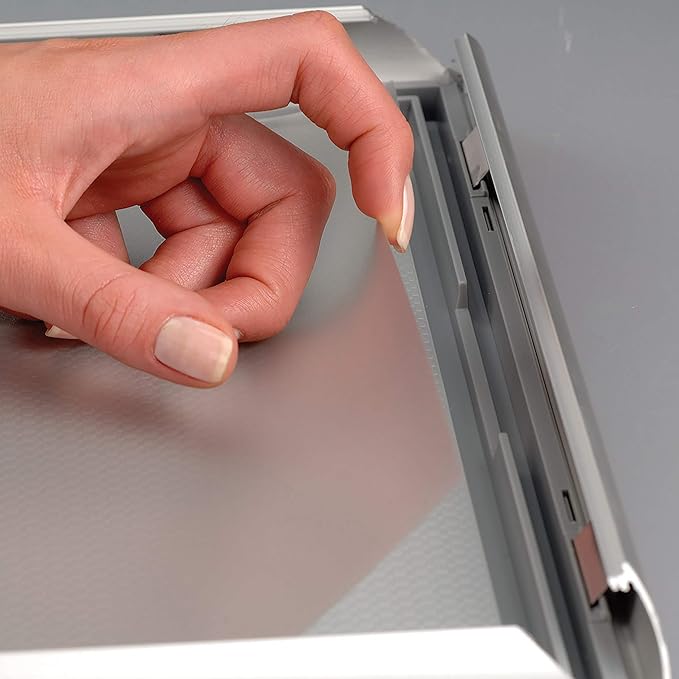 DisplaysMarket 8.5x11 Snap Frame for Wall Mount, Opti Frame, 1 inch Profile- Silver, 5