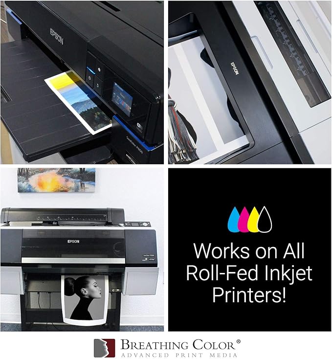 Premium Lyve Matte Canvas Paper Perfect For Use on Professional Makes and Models of Epson, Canon and HP printers preferred by Professionals. 19 mil textured Canvas offered in a 24 inch by 40 ft roll