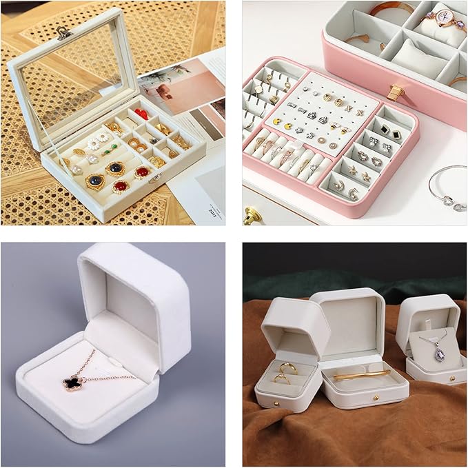 FunStick White Velvet Fabric Wallpaper Self Adhesive Soft Felt Drawer Liners for Dresser White Velvet Flocking Contact Paper Peel and Stick Felt Sheets for Crafts Jewelry Box Cabinets Shelf 15.8"x80"