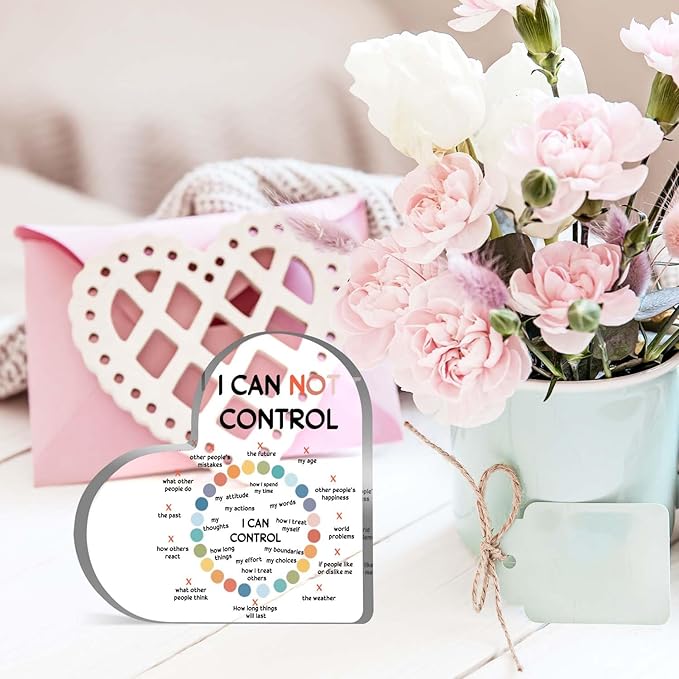 Mental Health Decor, Psychotherapy Affirmations Heart Acrylic Sign, School Counselor Sign, Therapy Anxiety Sign, Therapy Mental Health Gifts for Social Worker Classroom School Counseling Educational