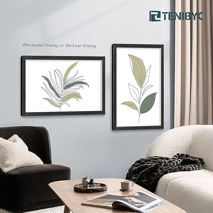 20x30 Poster Frame 4 Pack - Black Solid Wood Picture Photo Frame - Woodgrain Series - Room, Office, Gallery, Studio Display - Wall Hanging