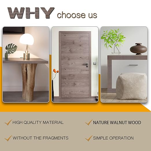 GSCIT Club Walnut Edge Banding, 3/4 inch x 50ft roll of Veneer Edge Banding Preglued Flexible, Real Wood Tape Banding