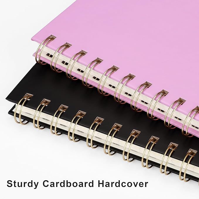 RETTACY Graph Grid Paper Notebook, 140 Pages, A5 Medium Size (5.7'' x 8.3''), 5 Squares per Inch, Hardcover, 100 GSM Thick Paper, for School, Students, Math, Engineering (Lilac)