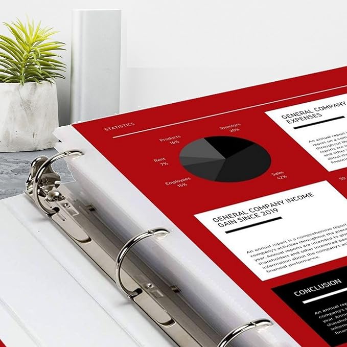 OfficeWerks Clear Sheet Protectors 8.5x11 for 3 Ring Binder, 35 Micron Plastic Sleeves, Top Loading, Reinforced Holes, Archival Safe, Durable Page Protectors for Documents and Binders (500)