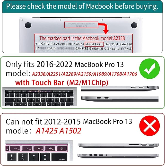 Teryeefi for MacBook Pro Case 13 inch 2022 2021 2020-2016 A2338 M2/M1 A2251 A2289 A2159 A1989 A1706, Clear Laptop Hard Shell with Keyboard Cover & Trackpad Film & Type C Adapter,Abstract Flowers W124