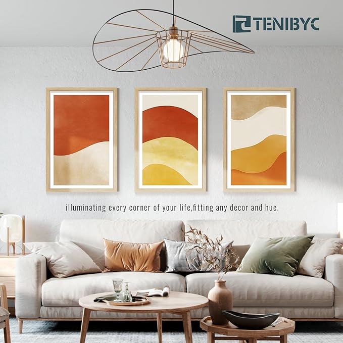 24x36 Poster Frame 3 Pack - Light Oak, Natural Wood Grain Picture Frame, Suitable for Photos, Puzzles, Paintings & Maps, Wall Hanging