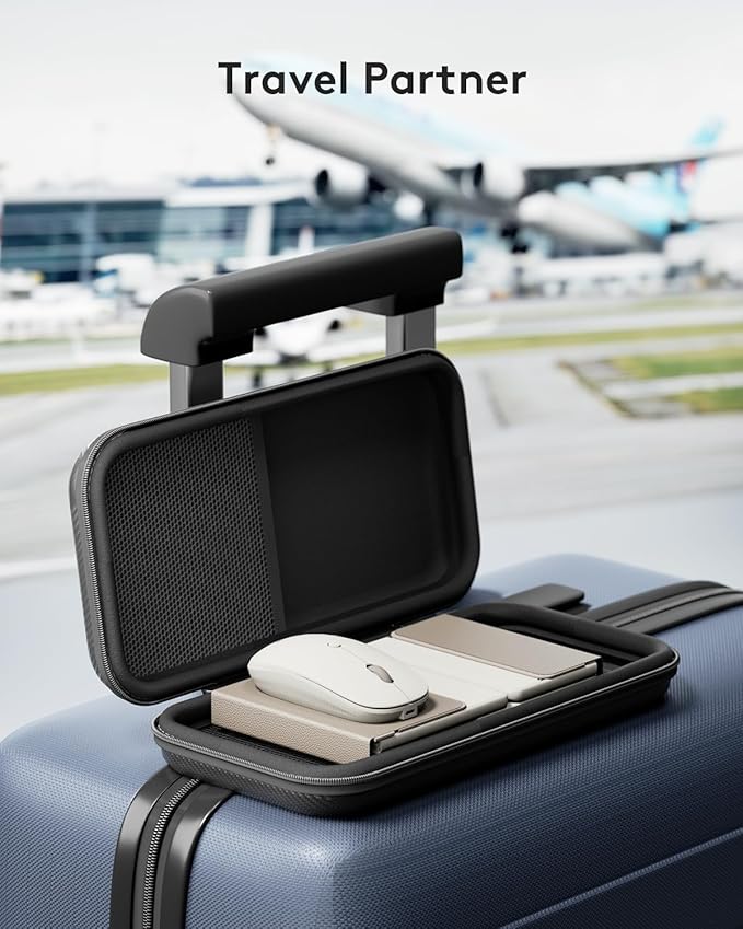 Foldable Keyboard and Mouse, Samsers Folding Bluetooth Keyboard Combo, 2.4G + BT5.0 x 2, Full-Size Portable Travel Keyboard & Rechargeable Wireless Mouse for Windows Android iOS Mac OS, Starlight