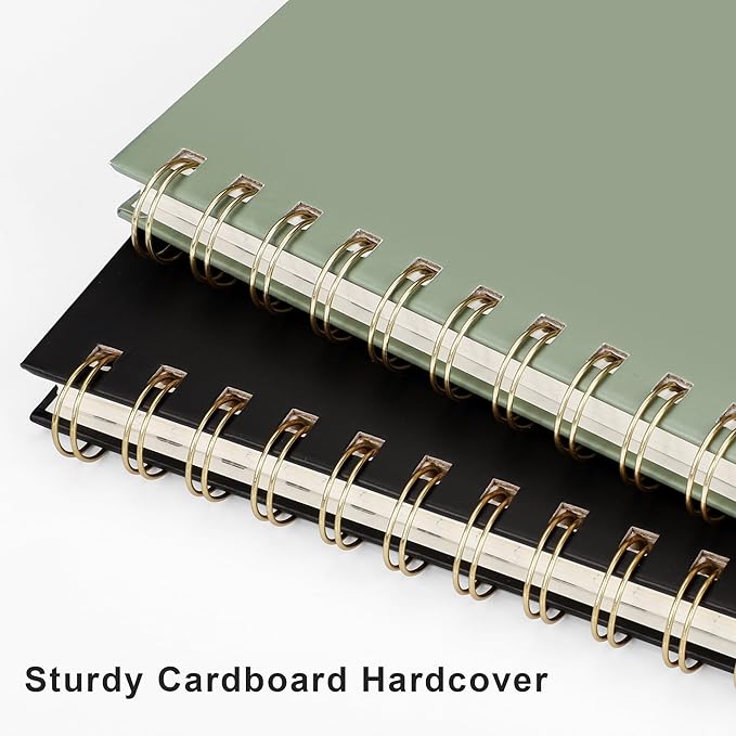 RETTACY Blank Journal Notebook, 140 Pages, A5 Medium Size (5.7'' x 8.3''), Hardcover, 100 GSM Thick Paper, for Sketching, Drawing, Painting (Light Green)