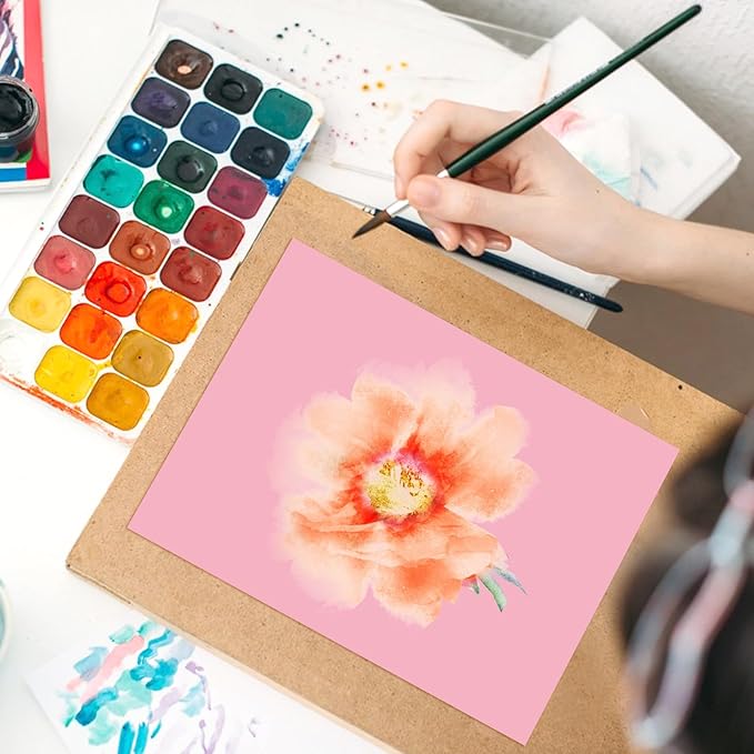 OcePor 100 Sheets Pinks Valentine's Day Cardstock Paper, Colored Printer Paper 8.5 x 11, Card Stock Thick Construction for Craft,Scrapbook，Office Printing, Invitations, Certificates，92 lb/250gsm