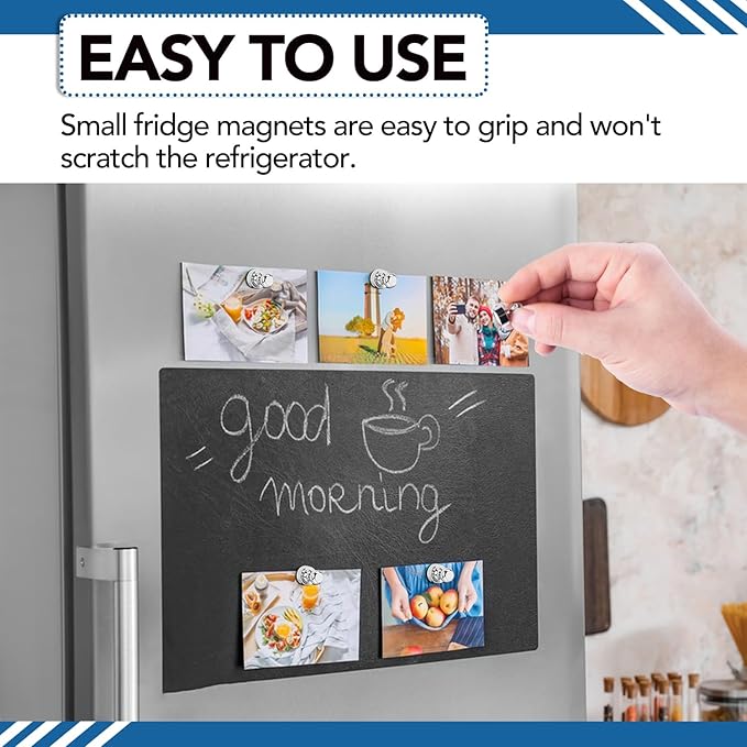 LOVIMAG Fridge Magnets 28Pcs Refrigerator Whiteboard Small Strong Magnet Classroom Kitchen Accessories Decorative Locker Set Decor Must Haves Office Calendar Refrigerador Magnetic Cute Crafts Silver