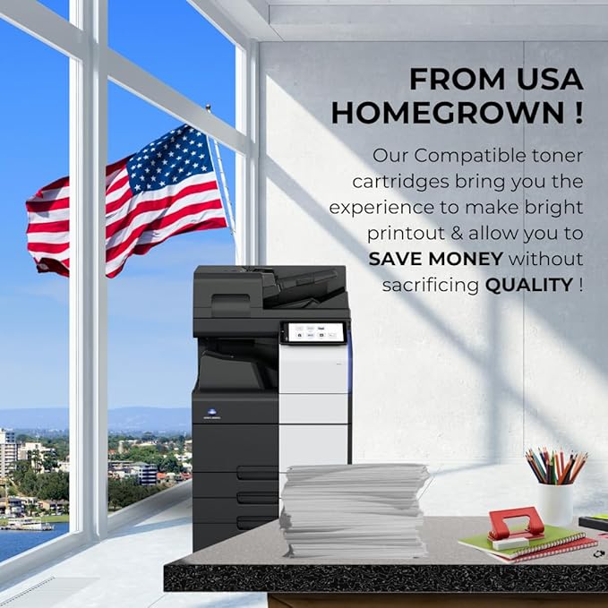 Toner Pros Replacement Toner Cartridge Compattible for Konica Minolta TN-626 (TN626K, TN626C, TN626M, TN626Y) – High Yield 4-Color Pack for Bizhub C450i, C550i, C650i Printers – 28,000 Pages Each