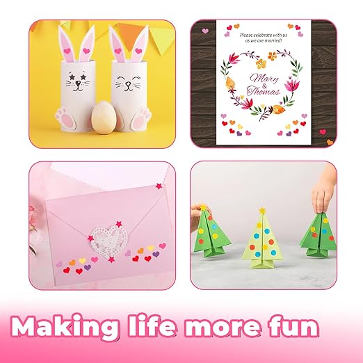 UCEC 3 Pack Hole Punch Shapes, Single Hole Punch,Mini Hole Puncher with Soft Grip, 0.2 Inch Star, 0.22 Inch Heart Hole, 0.25 Inch Circle Punch for DIY Craft Tag Clothing Ticket Scrapbook Tool