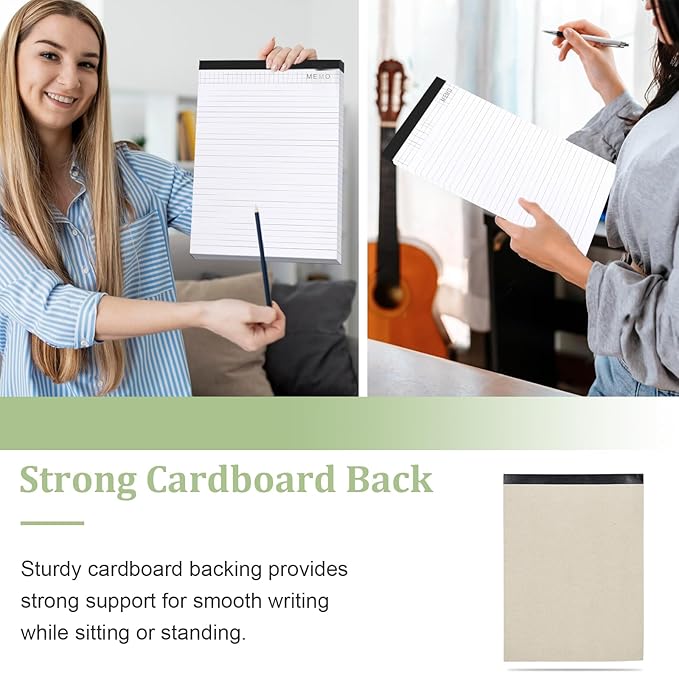 SAYEEC Legal Pads, A4 Size Wide Ruled Writing Note Pads, 8" x11" Lined Notepad Notebook Paper for Business School College Office, 40 Sheets Per Pad, 5 Pack