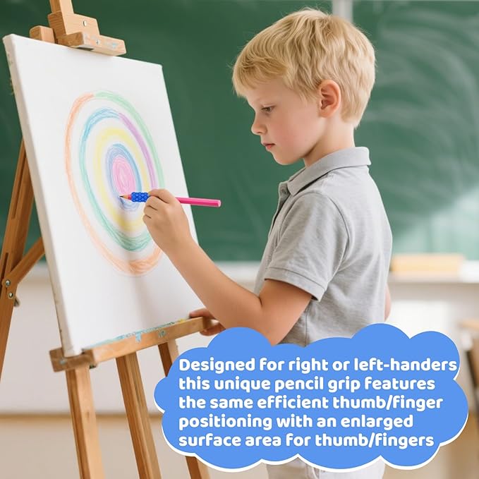 Silicone Textured Pencil Grips, Sensory Fidget Toys for Autism Kids, Writing Aid Tools ADHD Tools, 48 Packs