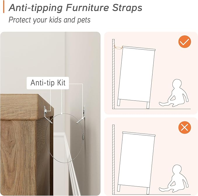 WAMPAT 3 Tier Bookshelf with 3 Drawers, 72" Tall Bookcase Large Farmhouse Display Book Case Shelf with 3-Tier Open Book Shelfs，Library Wood Bookshelves for Living Room,Kitchen, Oak