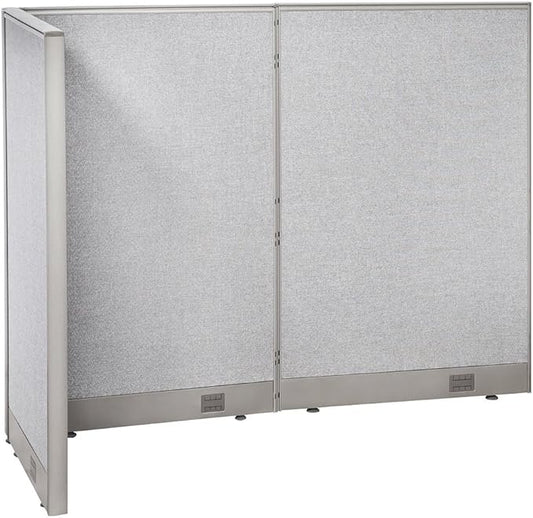 GOF Freestanding L Shaped Office Partition, Large Fabric Room Divider Panel, 30" D x 60" W x 48" H