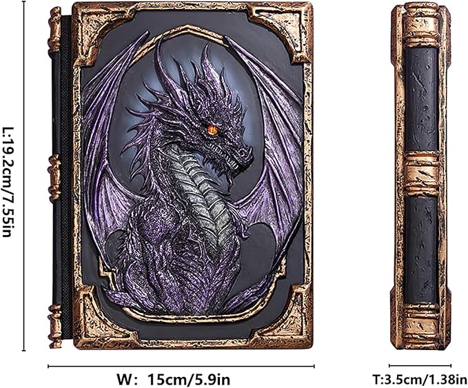 3D relief design notebook Stereo Notepad with Dragon Relief and Vintage Cover, sketchbooks, school supplies，office supplies，journal - Perfect for Writing, Drawing, and as a Birthday or Halloween, Christmas Gift