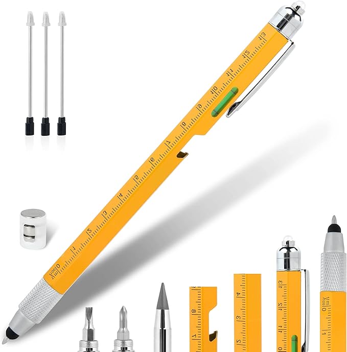 Dad Gifts for Fathers Day, 10 in 1 Multitool Pen, Stocking Stuffers for Mens Gifts for Him Husband, Father's Day for dad, Birthday for Men, Tools Cool Gadgets,Office Gift