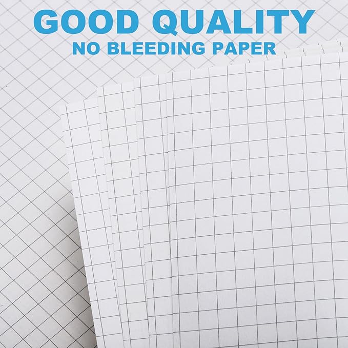 PATIKIL Grid Refill Paper 6-Ring Binder Loose Leaf Planner Filler Paper Planner Inserts, 80 Sheets/160 Pages, Lined