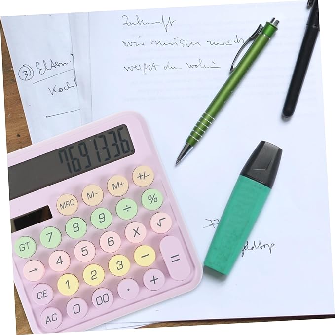 Portable Mechanical Switch Calculator for Students and Office Lightweight Pocket Calculator with Plastic Construction Simple Design for Math and Physics Use Space-Saving Handheld