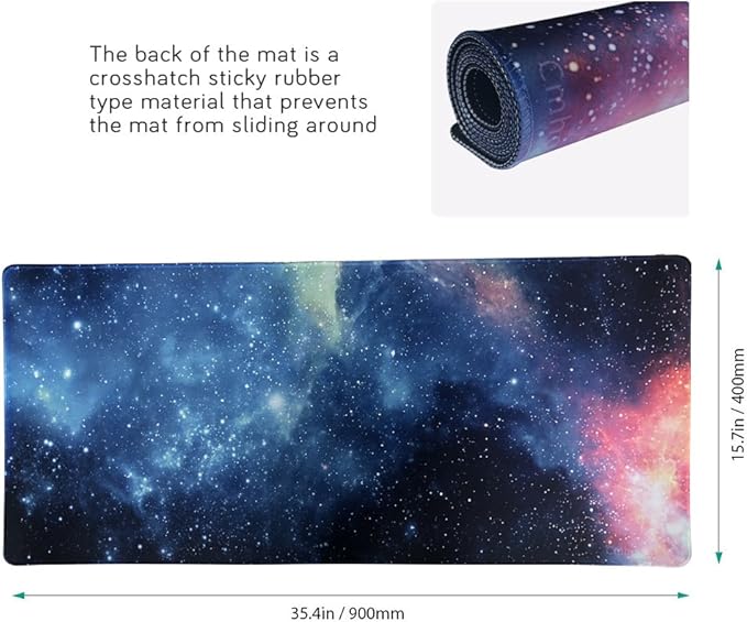 XXL Professional Large Mouse Pad & Computer Game Mouse Mat (35.4x15.7x0.1IN, 90x40 sky002)