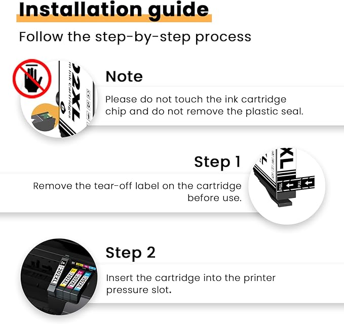 Remanufactured Ink Cartridges Replacement for Epson 202XL Ink Cartridges Multipack 202 T202 T202XL Compatible with Epson Workforce WF-2860 Expression Home XP-5100 Printer(C/M/Y 3-Pack)