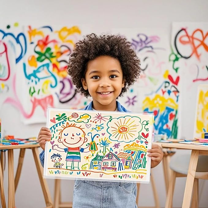 6-Pack 8.5" x 11" Rigid Print Protectors, Transparent Hard Plastic Page Sheet Protectors, Clear Plastic Sleeves for Paper Photo Poster, Protective Covers for Document Certificates