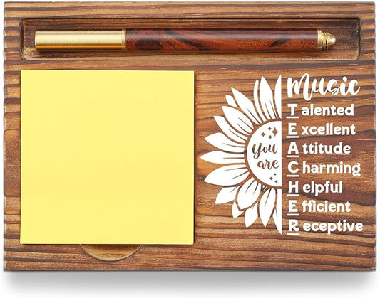 You are Music Teacher Gifts Sticky Note Holder, Thank You Appreciation Gifts for Music Teachers, Inspirational School Office Decor Desk Organizer TZP124