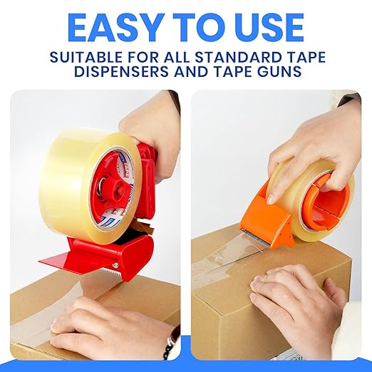 ADHES Packing Tape Shipping Tape Packaging Tape for Moving Boxes Heavy Duty Clear, 55M Per Roll 1.88 Inch Width,2.7Mil