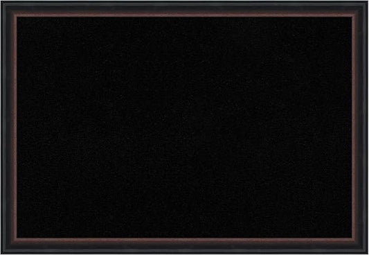 Amanti Art Black Cork Board for Wall, 18x26 Vision Board with Black Wood Frame, Medium Corkboard Office Decor for Home Organization, Casual Corkboard Pinboard to Display Items for Home Organization