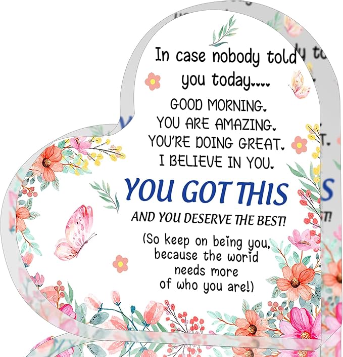 Appreciation Gifts for Women, Thank You Gifts, Affirmations Heart Shape Acrylic Sign, Inspirational Gifts, I Believe In You Sign, Office Gift, Thank You Gifts For Women Nurse, Teacher, Boss, Coworker