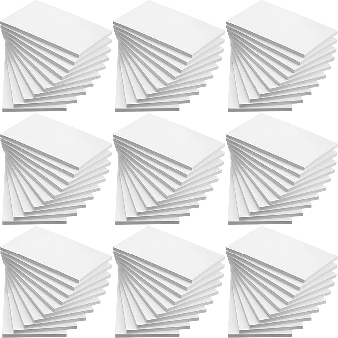 Fainne 3 x 5 Inch Paper Note Pads White Memo Pad Blank Writing Memo Scratch Paper for Waitress Waiter Book to Do Grocery List Small Notebook Restaurant Checkbook, White(150 Pack)