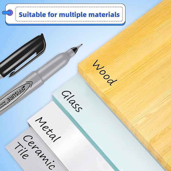 Permanent Markers, Ultra Fine Point,Black,100 Count, 0.4mm, Fine tippermanent marker set, quick dry,waterproof, fading resists, durable,marks on paper, glass, ceramic, plasticwood, rock, metal