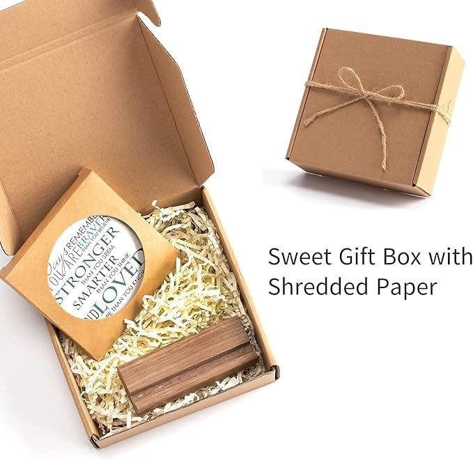 Lukiejac Inspirational Quotes Desk Decor Gifts For Women Best Friend Encouragement Cheer Up Gifts Office Inspiration Positive Plaque With Wooden Stand For Cowoker Motivational Sign For Birthday (Blue)