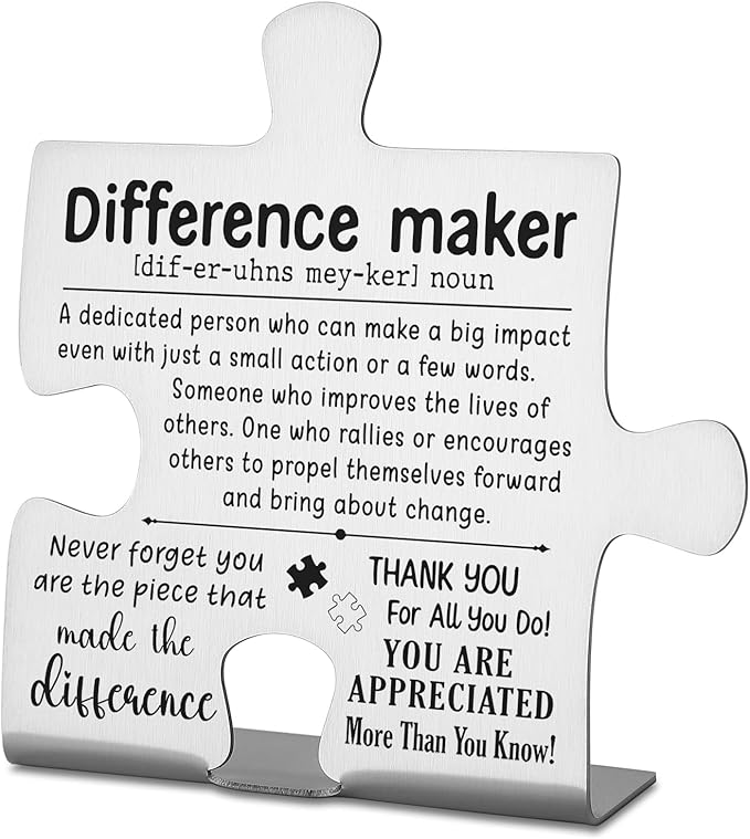 Thank You Appreciation Gifts for Coworkers, Boss, Women, Men, Nurse, Mentor Teacher. Going Away Gift Retirement Gift for Employee, Inspirational Motivational Quote Decorative Signs Plaques WDD3