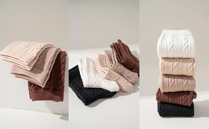 5 Pairs Fuzzy Soft Cozy Comfortable Socks for Women, Casual Sleep Comfy Socks, Perfect Warm Winter Gifts for Women