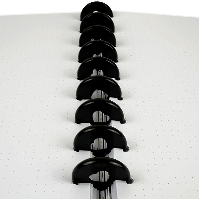 Discbound Dotted Grid Paper, 120 GSM Refill, 200 Sheets (400 Pages), 9 Disc Pre-Punched Happy Planner Inserts, Loose Leaf, White, 7 inch x 9.25 Inch