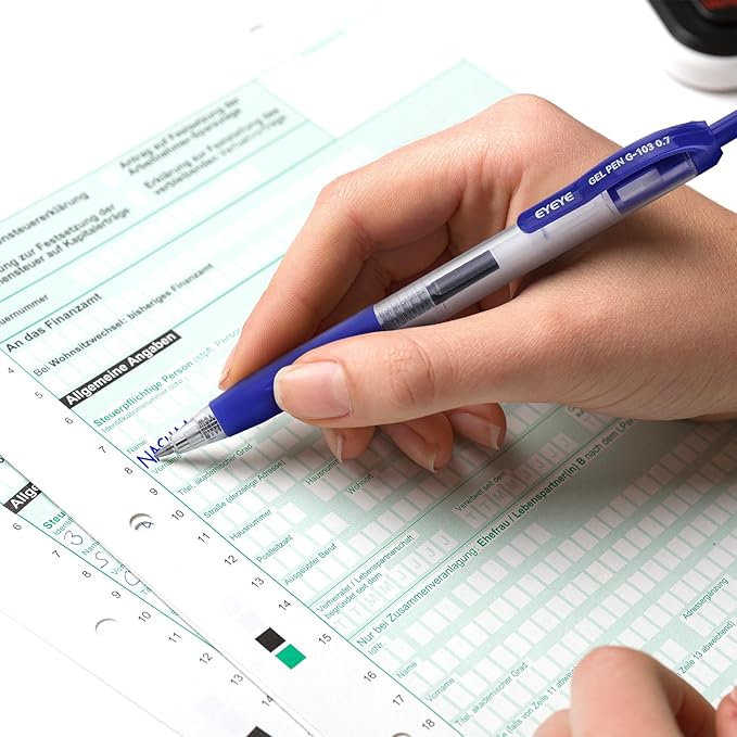 EYEYE G-103 Retractable Gel Pens Medium Point, Pack of 10 Assorted Colors 0.7mm Gel Ink Pen Quick Dry, Ballpoint Pen Fine Point Smooth Writing Pens for for Office School Supplies