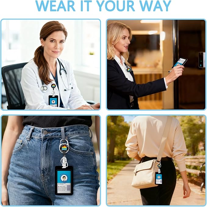 Dumpster on Fire Lanyards for ID Badges and Keys, Funny Badge Reel Retractable Heavy Duty with 360° Swivel Carabiner Clip, I'm Fine ID Badge Holder with Breakaway Lanyard, Teacher Nurse Office Gifts