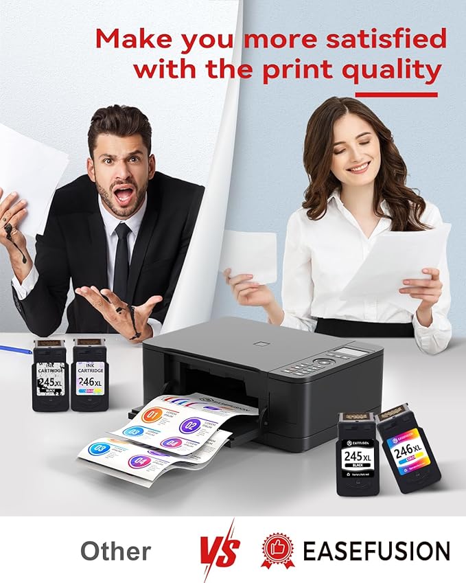 245XL 246XL Combo Pack Replacement for Canon Ink 245 246 PG-245 XL PG-245XL Black Color Ink Cartridges for Canon Pixma MX490 MX492 MG2522 TR4520 TS3322 TS202 MG2500 TS3122 TR4500 Printer
