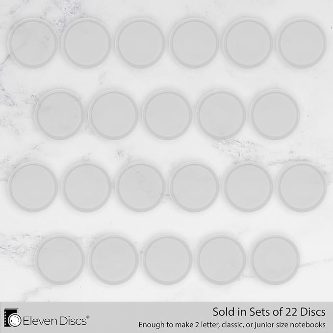 1½-Inch Translucent Discbound Expansion Discs for Custom Notebook and Planner for Circa - Exclusively Compatible, Not for Arc or TUL (Set of 22)