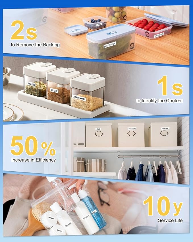 5 x 45013s Replacement for DYMO D1 Label Tape 1/2 Inch x 23 Ft, Black on White, 45013 D1 Label Maker Refills for DYMO LabelManager 160 210D 260P 280 360D 420P 450D (S0720530 12mm x 7m)