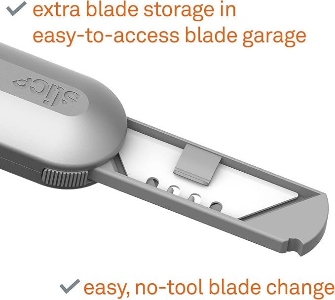 Slice Metal-Handle, 1 Utility Knife, Manual Blade Stays in Position