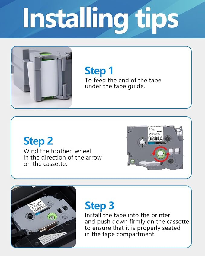 Weemay Compatible 3 Pack TZe-141 Replacement for Brother P-Touch Label Tape 18mm 0.7 Black on Clear 3/4 TZe TZ Tape TZ-141 TZ141 TZe141 for PT-D400AD PT-D610BT PT-D600 PT-D410 Printer, 0.7" x 26.2'