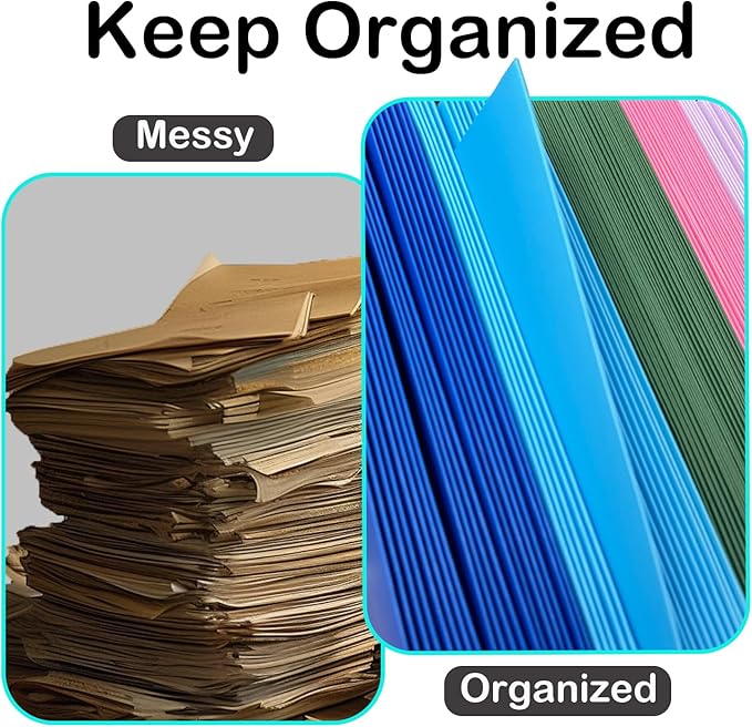 BIBRADAA® 50 Packs Blue Paper Folders with Pockets,Paper Folder Surface with Waterproofing,Letter Size,Holds 100 Plus Sheets,for School,Office,Business.(50, Dark Blue)