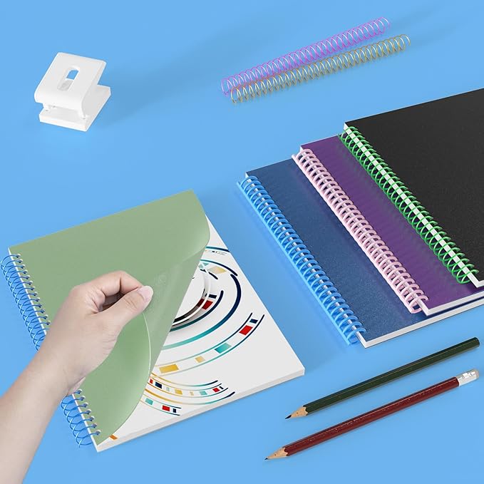 Ndsox 100 Pack 12 Mil Binding Presentation Covers Sand-Textured Polycover Report Covers for Letter Size Document Binding, Business Proposals, 8-1/2 x 11 Inches, Un-Punched, Square Corners, Sage Green